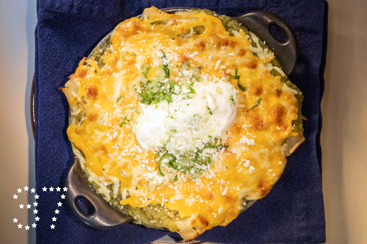 LOS ANGELES, CA - SEPTEMBER 05: Mom's green chicken enchilada at Bar Ama in Los Angeles, CA on Thursday, Sept. 5, 2024. (Myung J. Chun / Los Angeles Times)