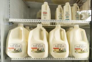 FRESNO CA JUNE 29, 2024 - Raw milk for sale at Mark McAfee's Raw Milk dairy. (Tomas Ovalle / For The Times)