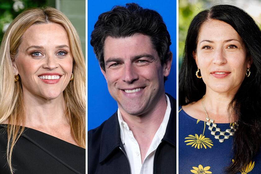 From left to right: Reese Witherspoon, Max Greenfield and Ada Limón. (Associated Press)