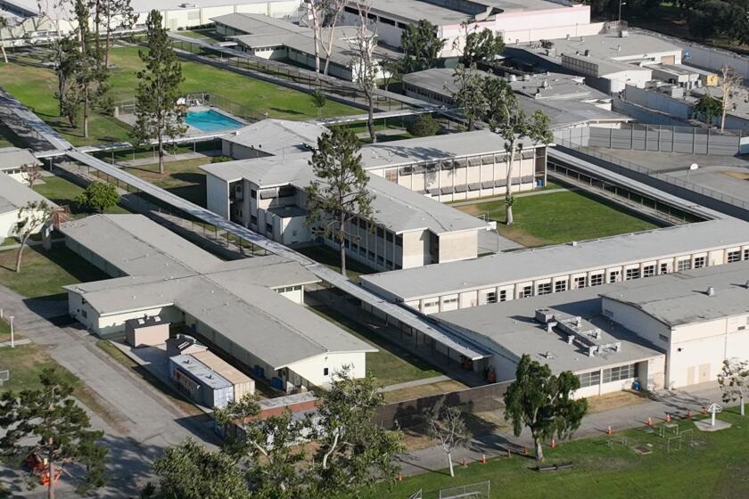 Downey, CA - June 29: Aerial view of Los Padrinos Juvenile Hall in Downey Thursday, June 29, 2023. (Allen J. Schaben / Los Angeles Times)