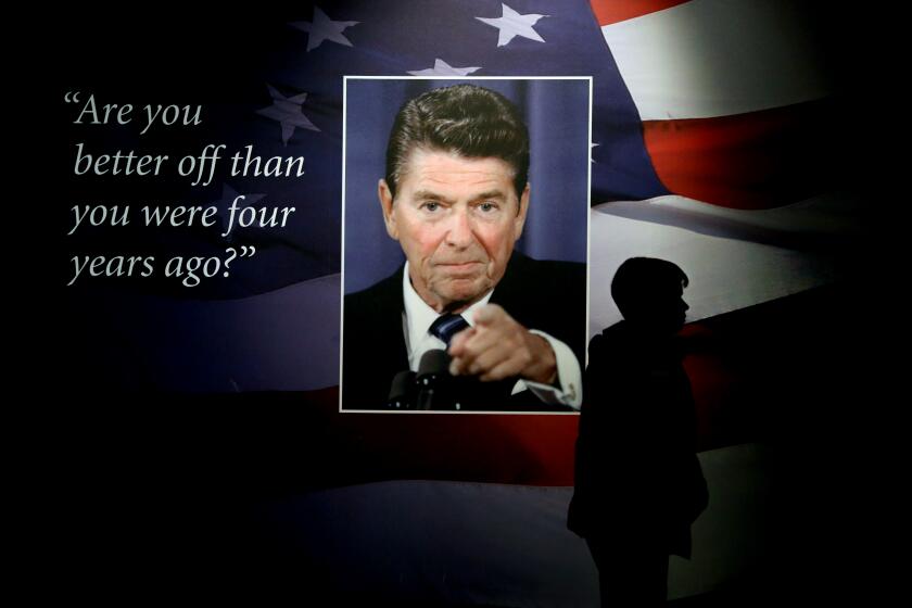 SIMI VALLEY, CA - FEBRUARY 21: Guests pass through the museum celebrating President's Day at the Ronald Reagan Presidential Library on Monday, Feb. 21, 2022 in Simi Valley, CA. The Ronald Reagan Presidential Library is the repository of presidential records from the administration of Ronald Reagan, the 40th president of the United States, and the burial place of the president and first lady, Nancy Reagan. (Gary Coronado / Los Angeles Times)